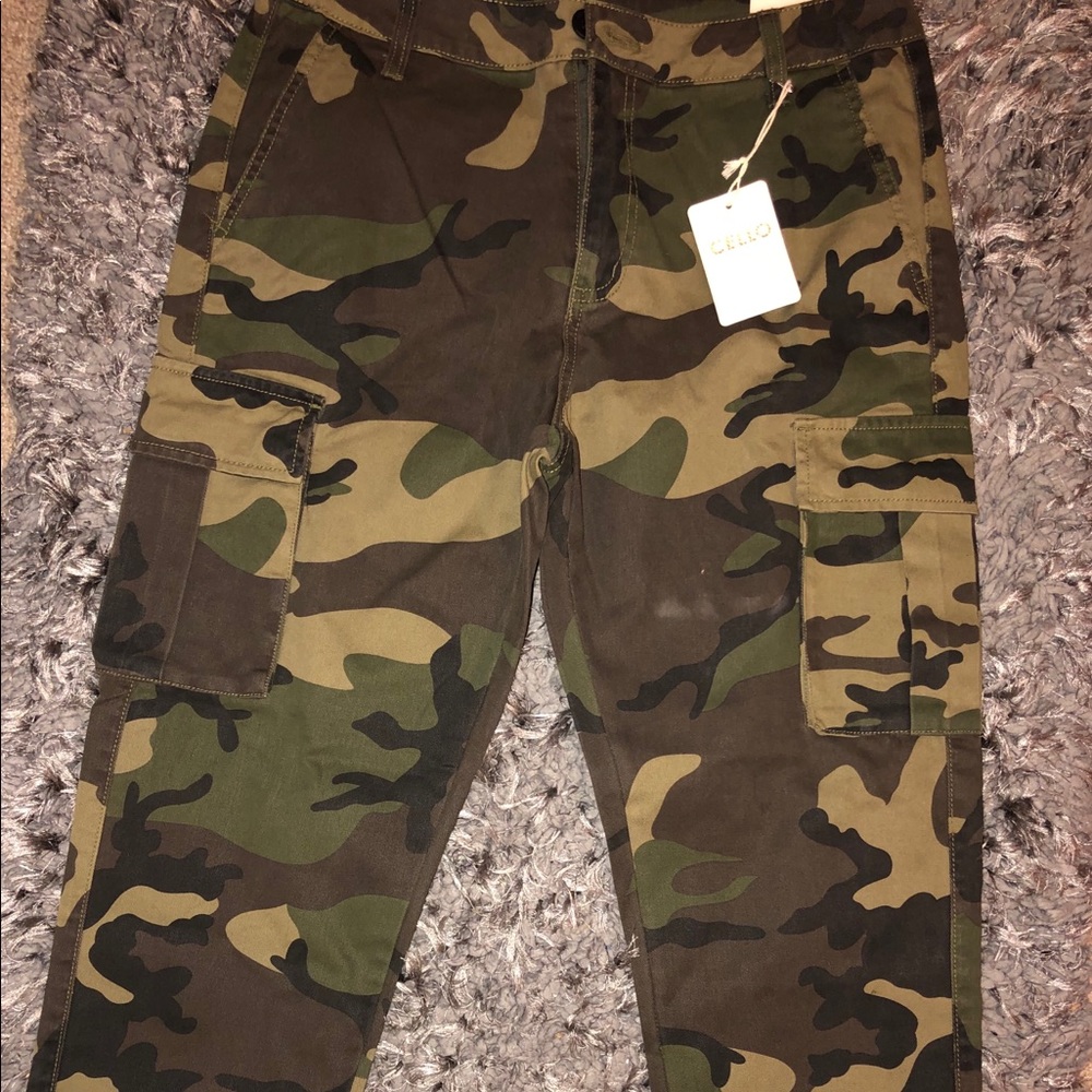 High Waisted Camo Skinny Jeans